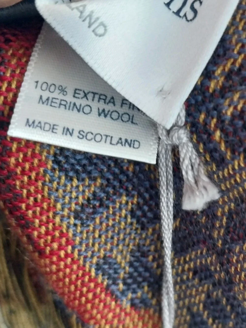 Johnstons of Elgin Made in Scotland Multicolor Paisley Fine Merino Wool Scarf